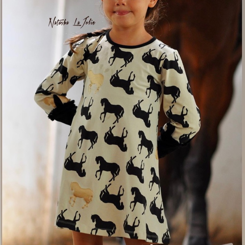 Carbon Soldier |dress and leggings horse print. | size 6